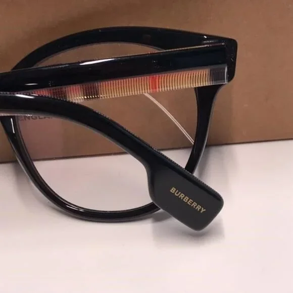 New Authentic Burberry Black and Gold Women's Glasses BE2356 3942